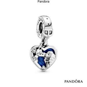 Pandora Lady and the Tramp Heart Dangle Charm